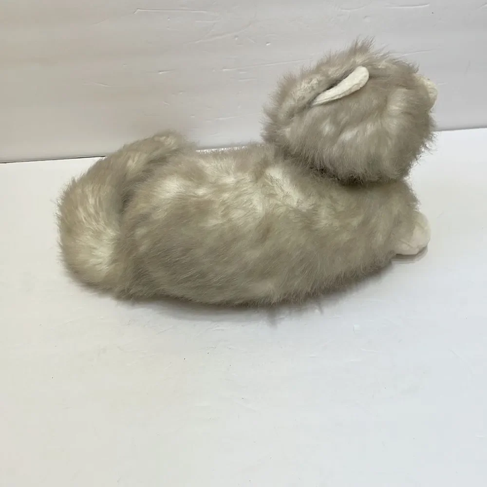 VINTAGE RUSS NIKKI GRAY PLUSH CAT WITH GREEN EYES‎